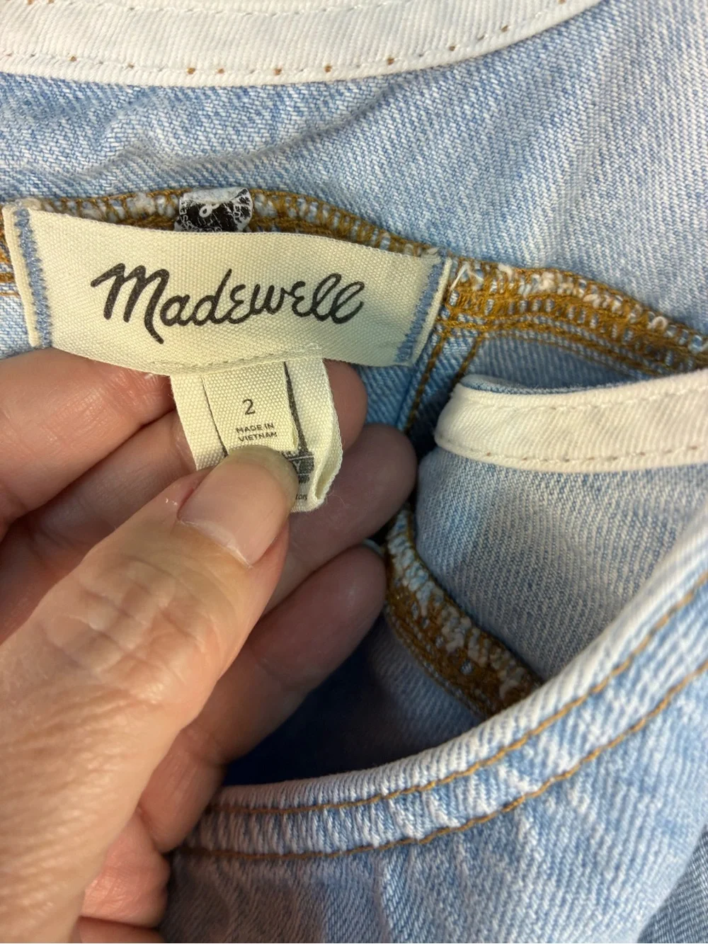 Madewell A-Line Sleeveless Mini Dress in Light Chambray S - Picture 6 of 9